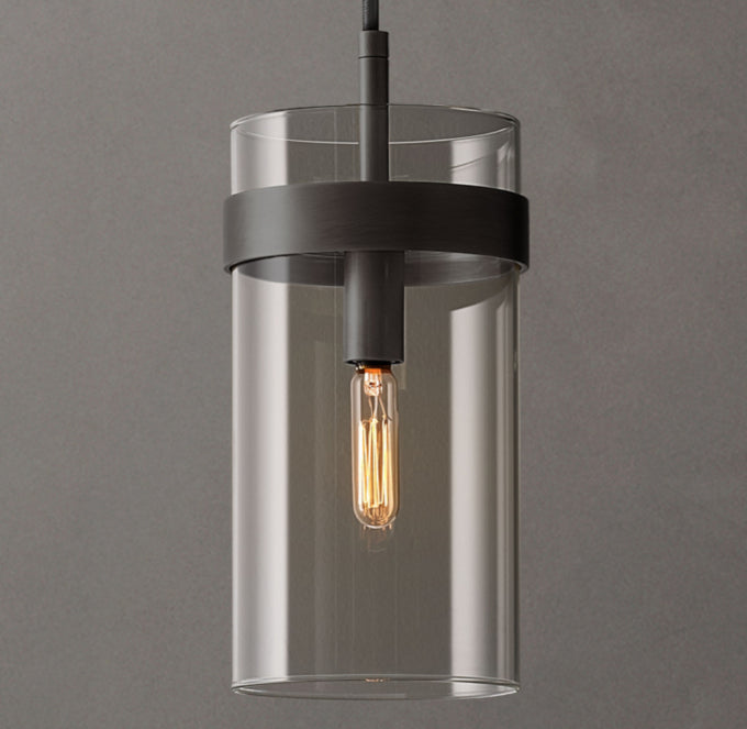 Ravelle Clear Glass Pendant 5"