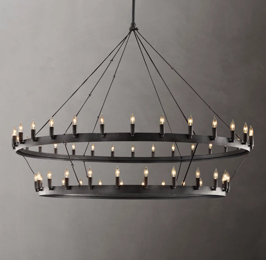 Camino Vintage Candelabra Two-Tier Chandelier 63"