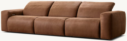 Blake Recliner Modular Leather 3-Piece Sofa