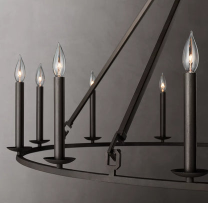 19th C. English Openwork Round Chandelier 50"