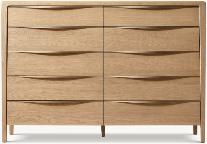 Gael Oak 10-Drawer Dresser