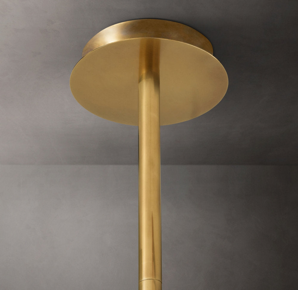 Glass Globe Mobile Three-Arm Chandelier 46"