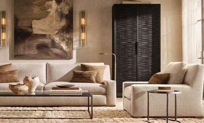 Lattice Clear Glass Sconce 30"