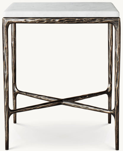 Thaddeus Marble Square Bedside Table