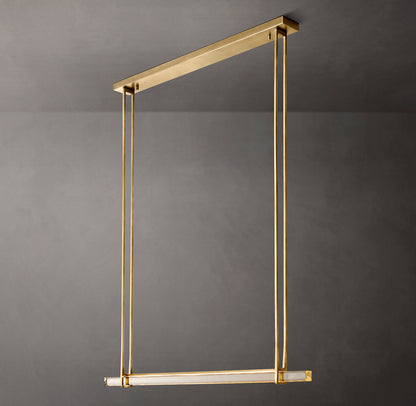 Audubon Crystal Single Bar Linear Chandelier 60"