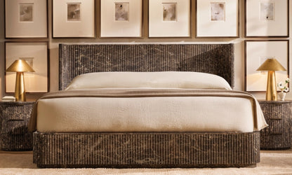 Byron Reeded Stone Closed Nightstand