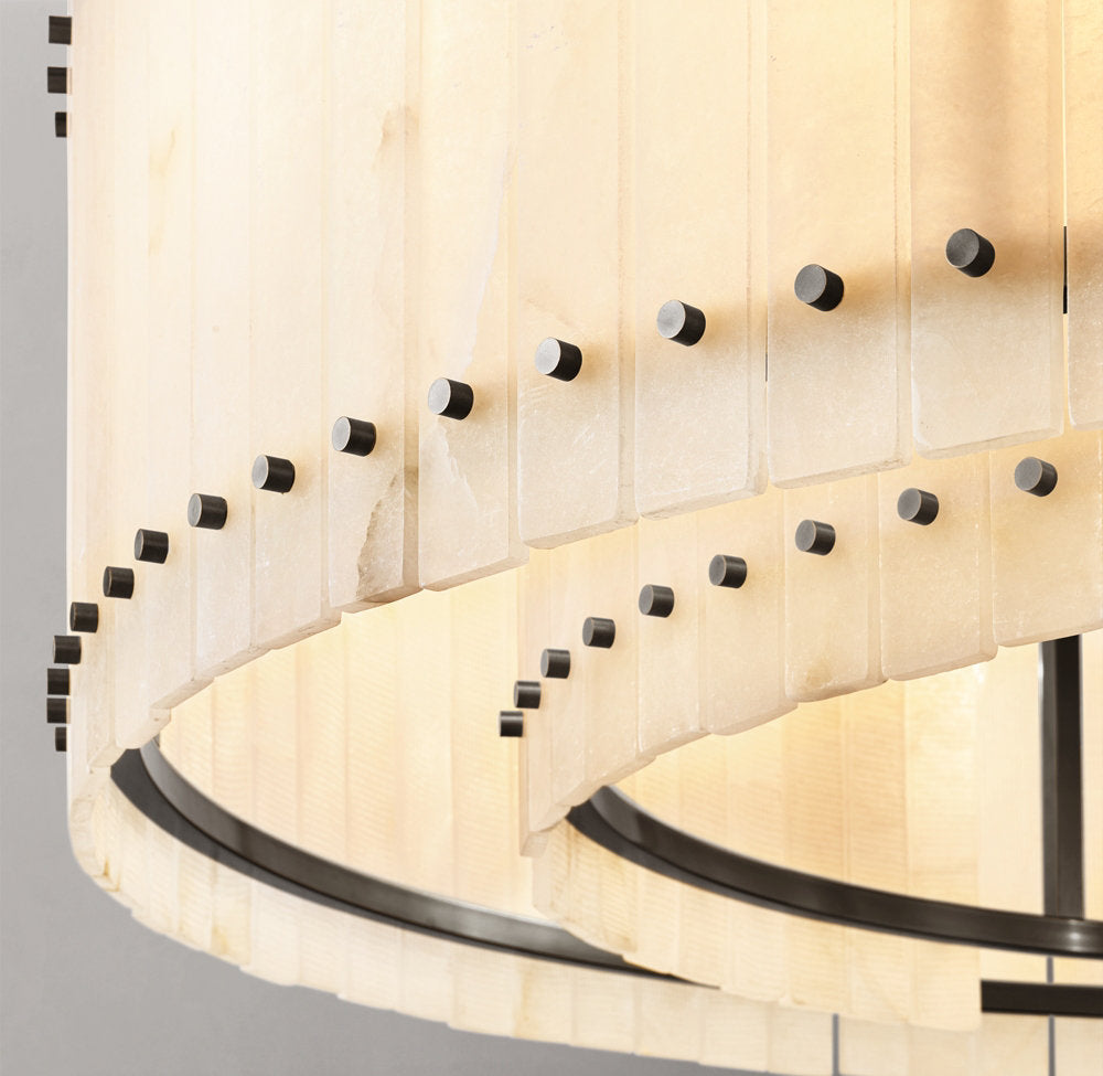 San Marco Alabaster Round Chandelier 60"