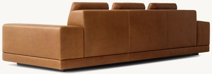 Cortona Leather Wide-Arm Sofa