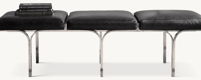 1960s Link Leather Bench