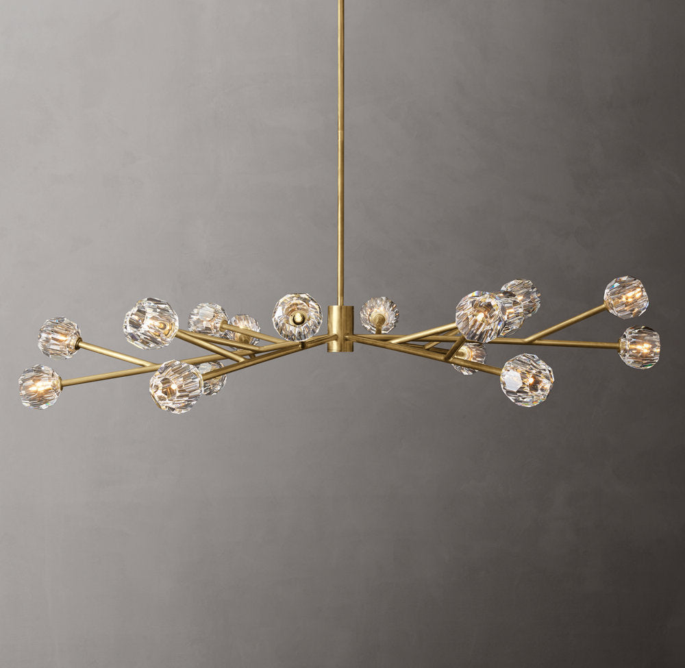 Boule De Cristal Clear Glass Round Chandelier 72"