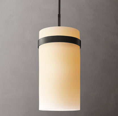 Ravelle Milk Glass Pendant 10"