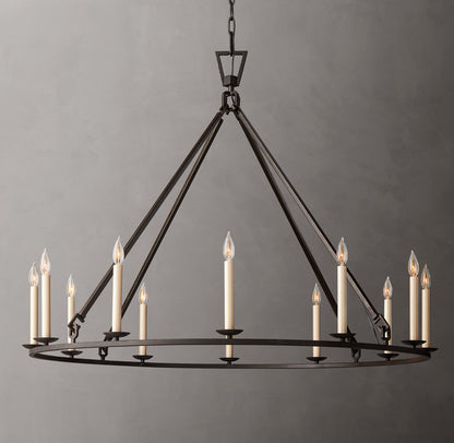 19th C. English Openwork Round Chandelier 50"