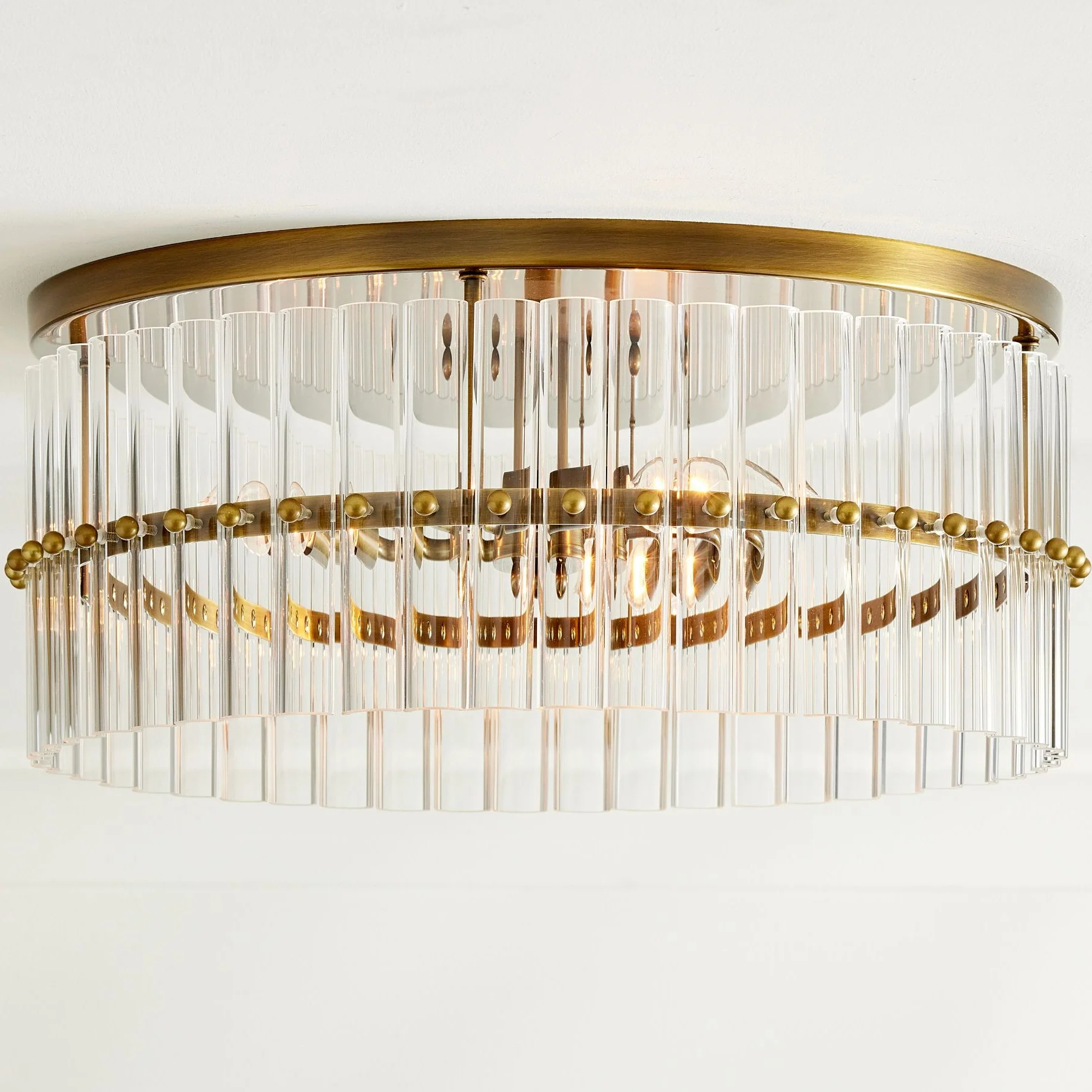 Mallory Crystal Round Flush Mount