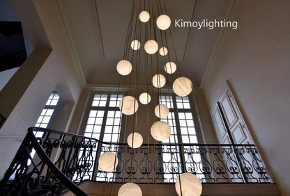 Alabaster Global Wavy Chandelier