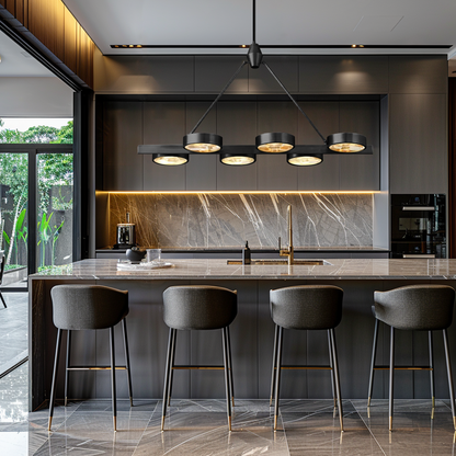 Nika Linear Brass Chandelier