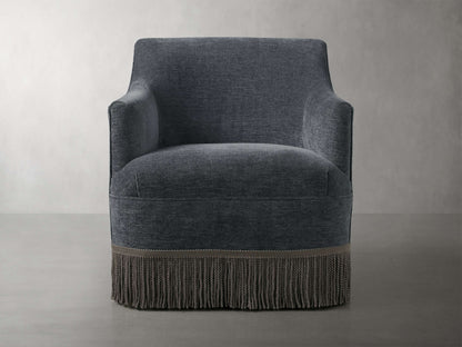 Savannah Swivel Chair with Fringe