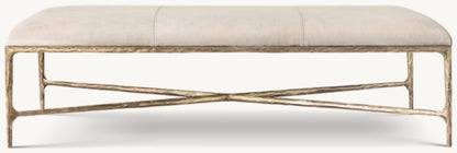 Thaddeus Leather Coffee Ottoman