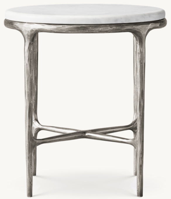 Thaddeus Marble Round Bedside Table