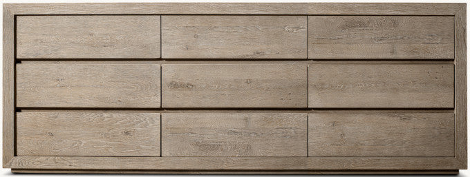 Drifted Reclaimed Oak 9-Drawer Dresser