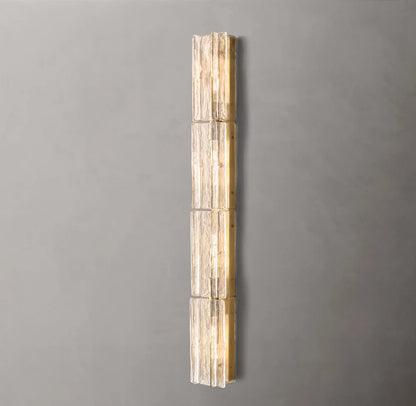 Lattice Clear Glass Grand Sconce