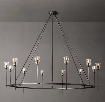 Torche De Verre Round Chandelier 70"