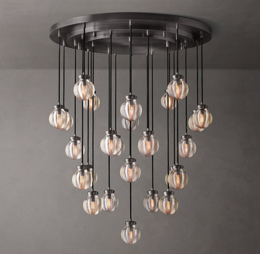 Pearl Round Chandelier 38"
