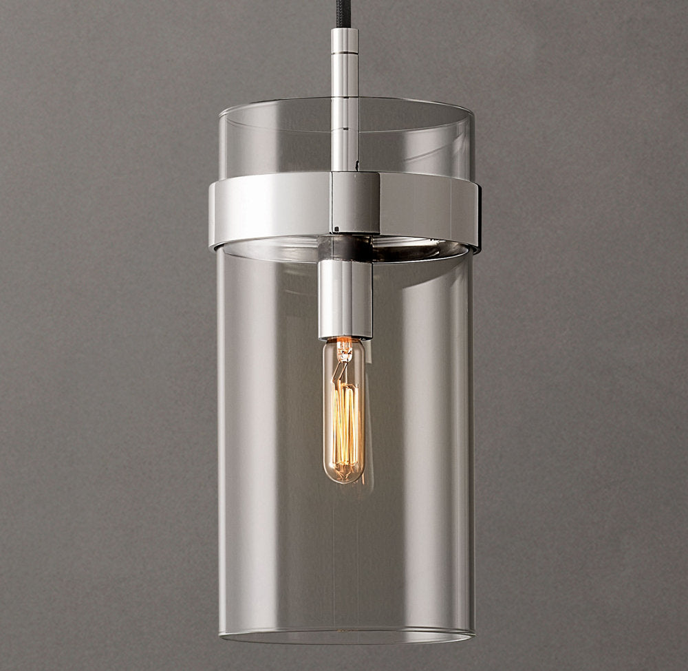 Ravelle Clear Glass Pendant 5"