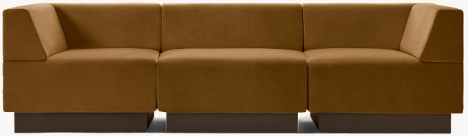 Harvey Probber Cubo Raked Modular 3-Piece Sofa