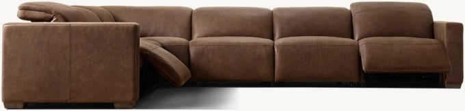Lennon Recliner Modular Leather 6-Piece L-Sectional