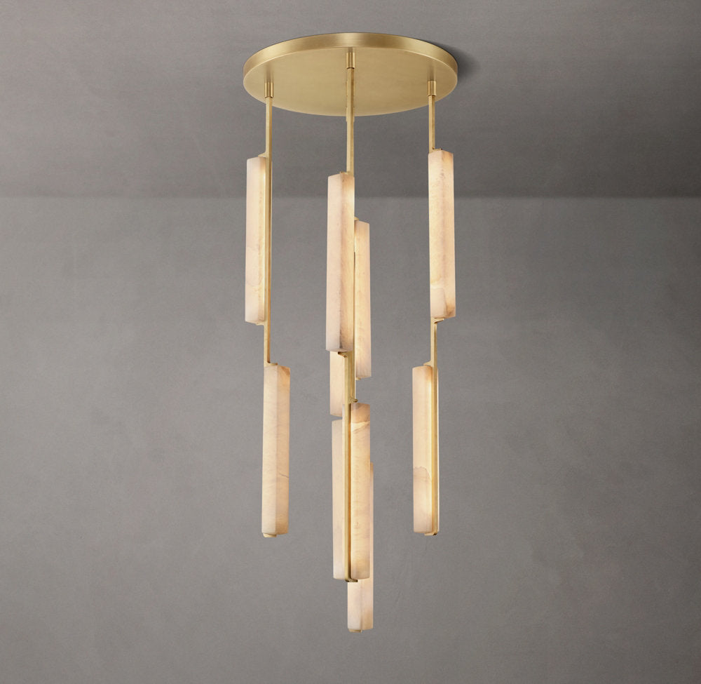 Audubon Alabaster Round Chandelier 24"