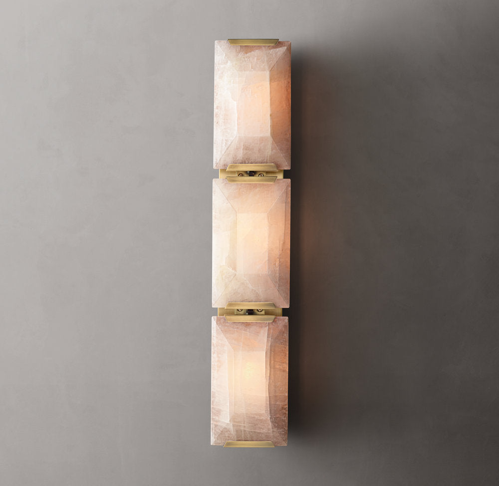 Harlow Calcite Triple Sconce