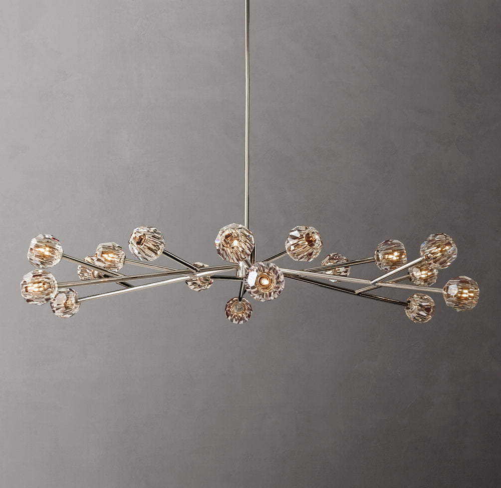 Boule De Cristal Clear Glass Round Chandelier 72"
