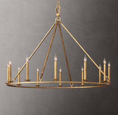 19th C. English Openwork Round Chandelier 50"