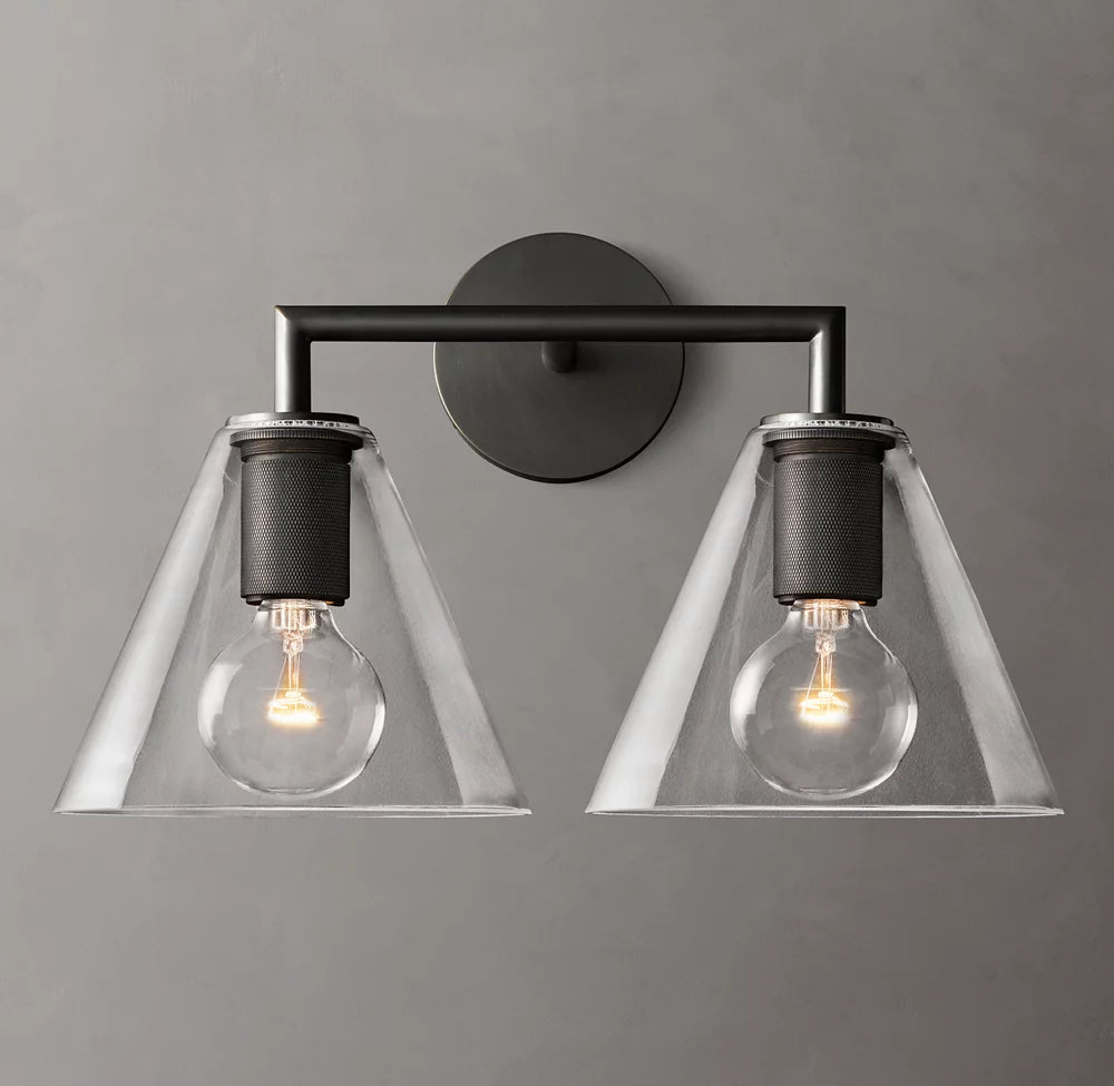 Utilitaire Funnel Shade Double Sconce