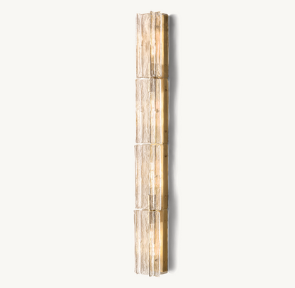 Lattice Clear Glass Grand Sconce