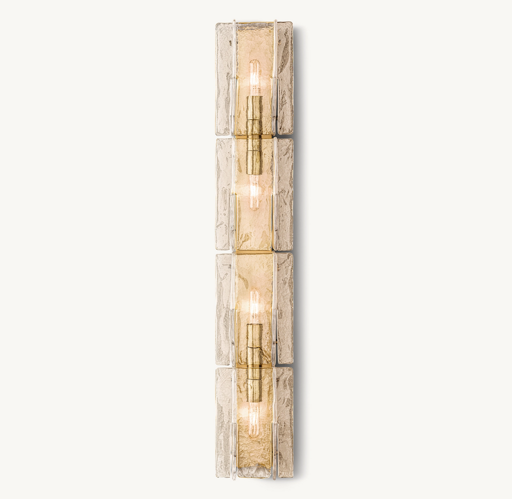 Lattice Clear Glass Grand Sconce
