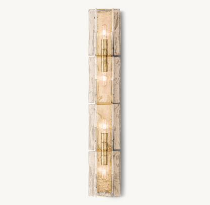 Lattice Clear Glass Grand Sconce