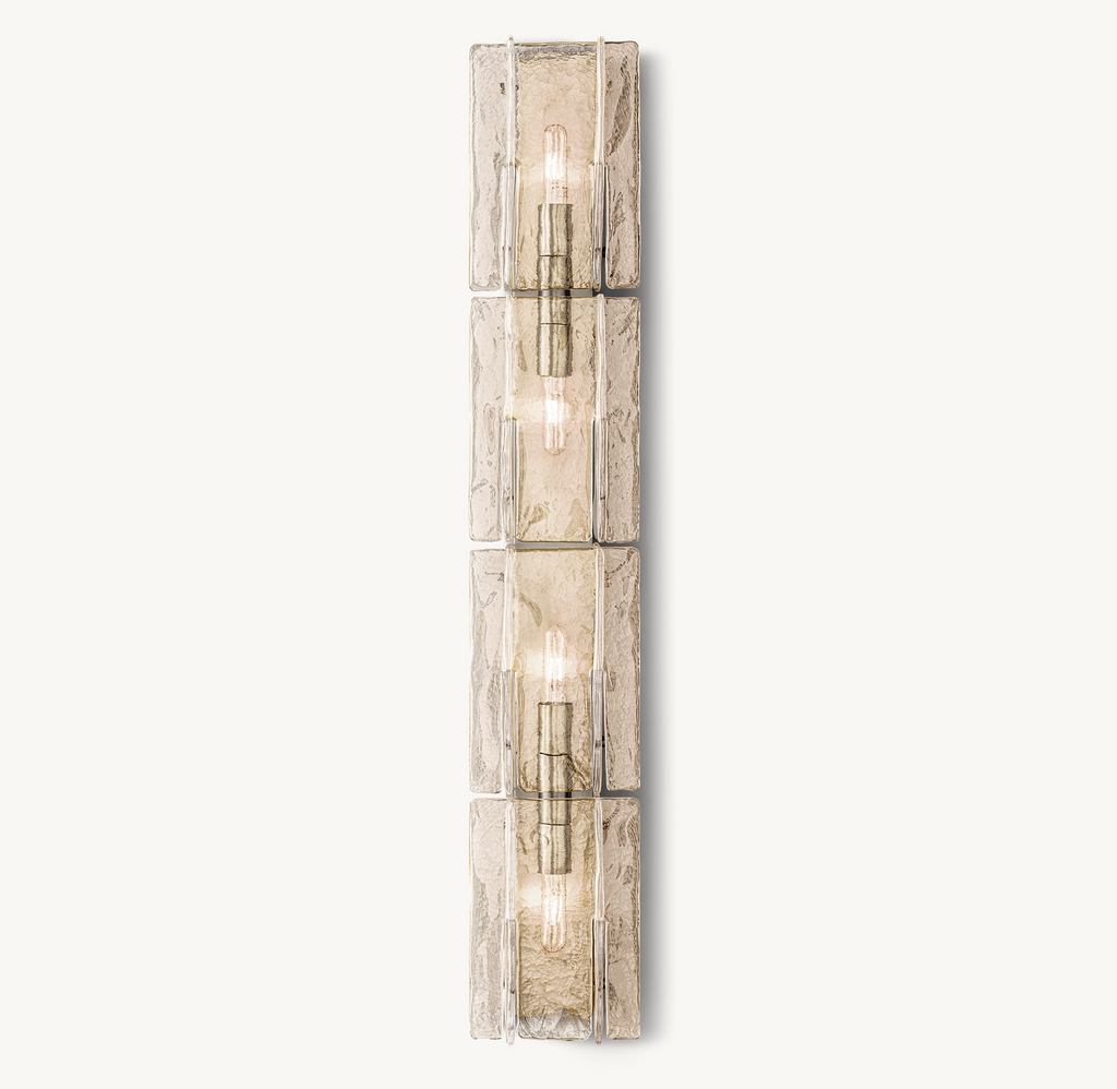 Lattice Clear Glass Grand Sconce
