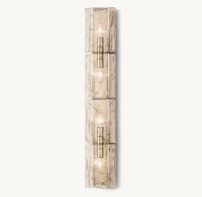 Lattice Clear Glass Grand Sconce
