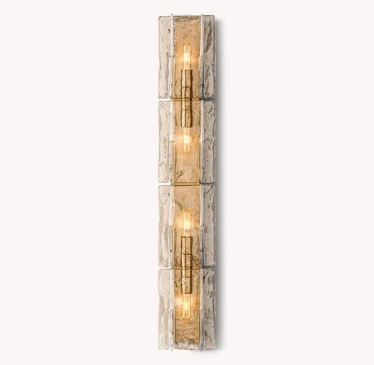 Lattice Smoke Glass Grand Sconce
