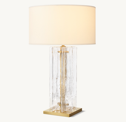 Lattice Clear Glass Table Lamp
