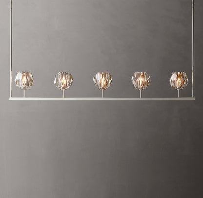 Boule De Cristal Clear Glass Linear Chandelier 48"