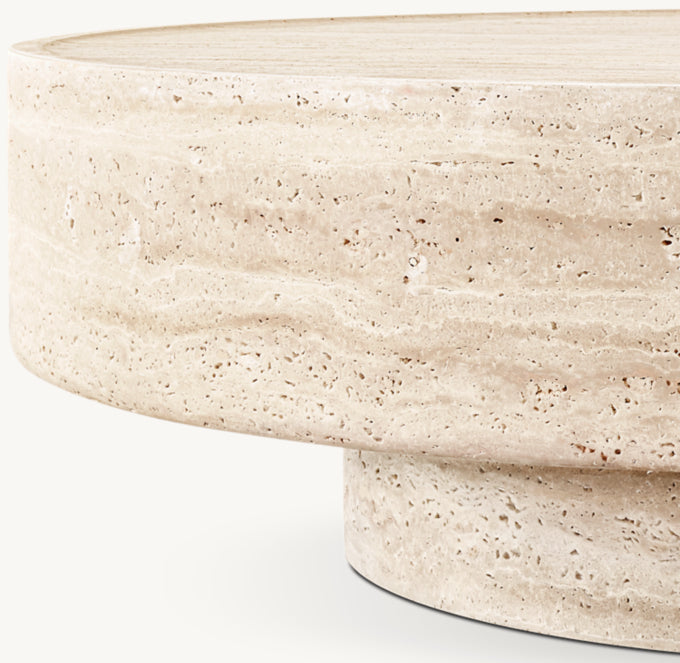 Vitolo Carved Round Coffee Table