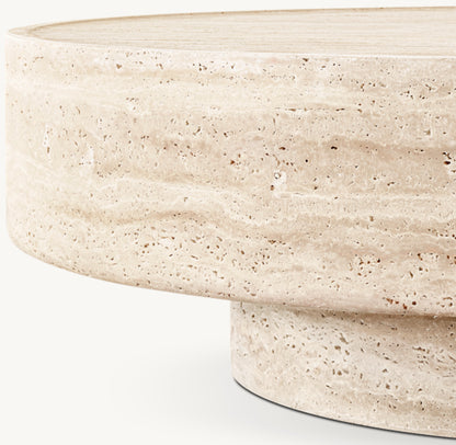 Vitolo Carved Round Coffee Table