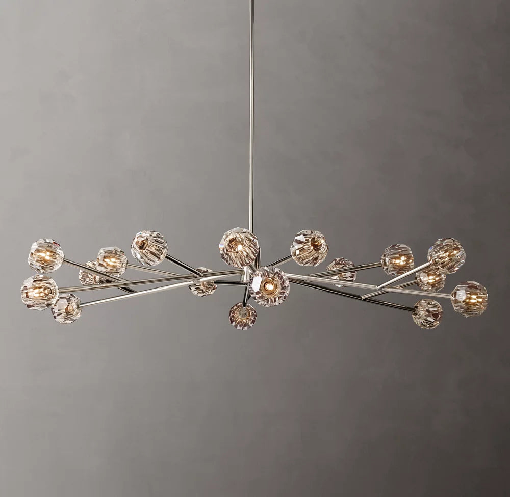 Boule De Cristal Clear Glass Round Chandelier 72"