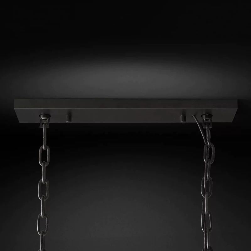 1920s Tedem Rectangular Dining Room Chandelier 49"