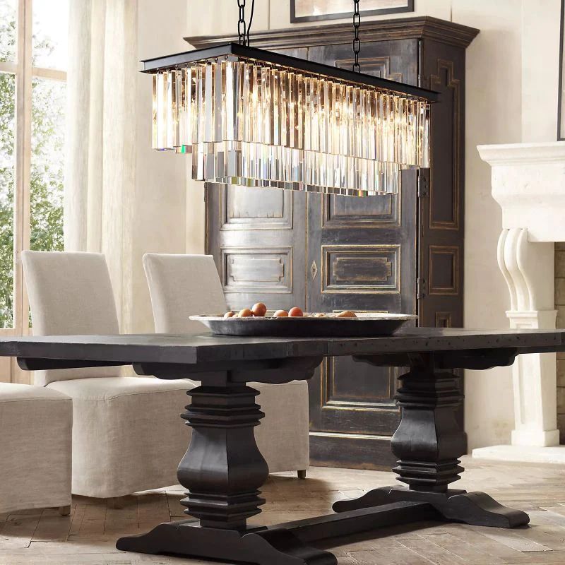 1920s Tedem Rectangular Dining Room Chandelier 40"