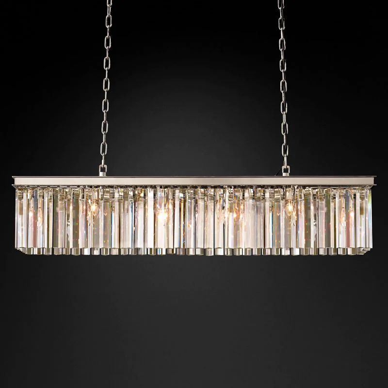 1920s Tedem Rectangular Chandelier 49"W/60"W