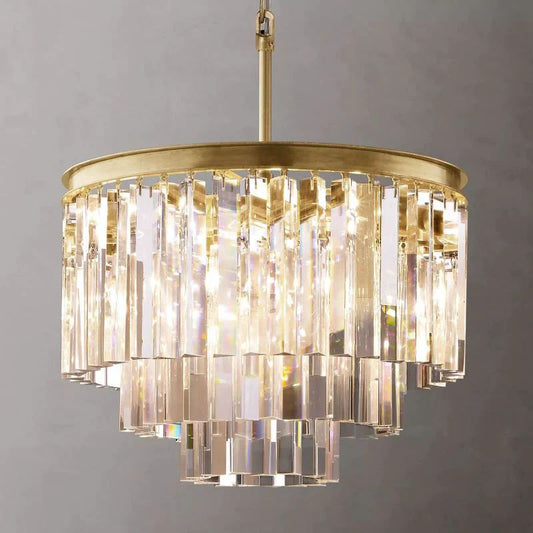 1920s Tedem Tiered Round Dining Room Chandelier 20"