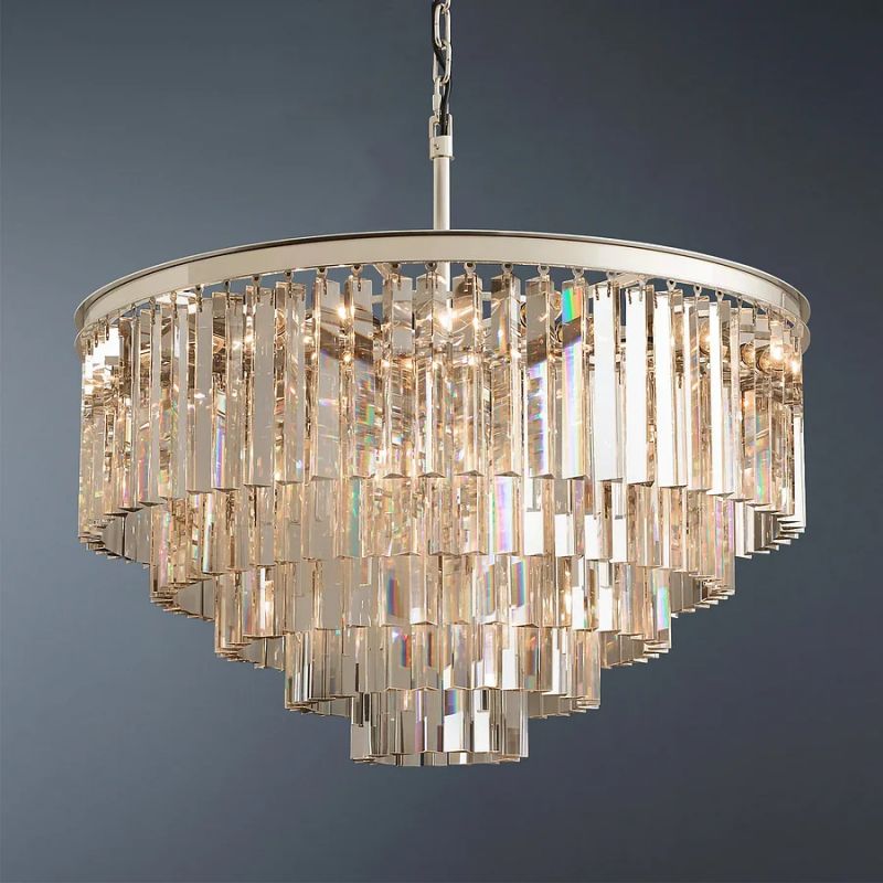 1920s Tedem Round Dining Room Chandelier 32"